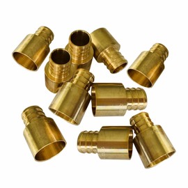 Efield 10 PCS  Pex 1-inch  X 1-inchFEMALE SWEAT ADAPTERS BRASS CRIMP FITTINGS (No Lead)