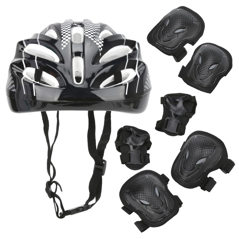 7pcs Adults Roller Skating Protect Gear Set Knee Pads Elbow