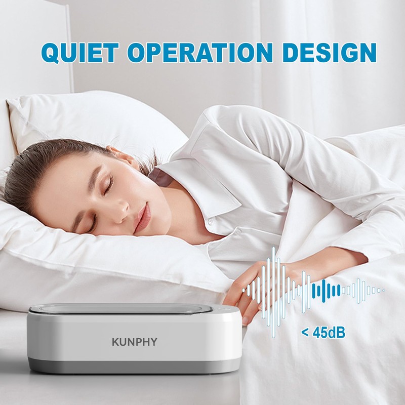 KUNPHY Ultrasonic Jewelry Cleaner, Jewelry Cleaner Machine 12oz 46KHz, Professional