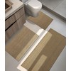 YIHOUSE Bathroom Rugs Sets 3 Pieces, Beige Ultra Thin Bath