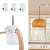 Adcssynd 3 Pack Upgrade Ceiling Hooks for Hanging Lights, White