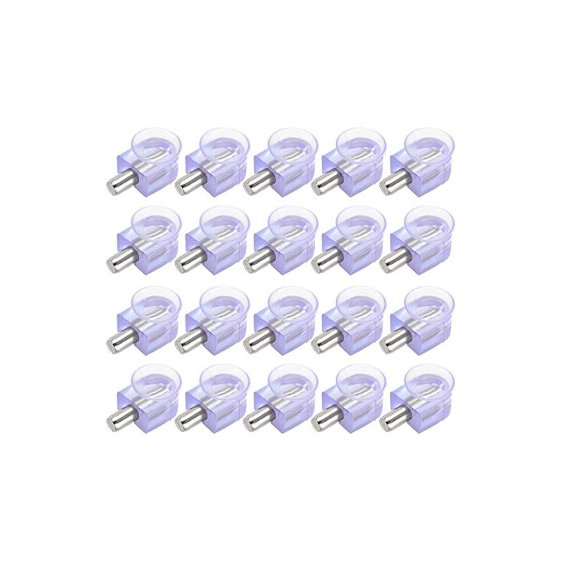 uxcell Shelf Support Pegs Glass Clamp Bracket Zinc Alloy Nail