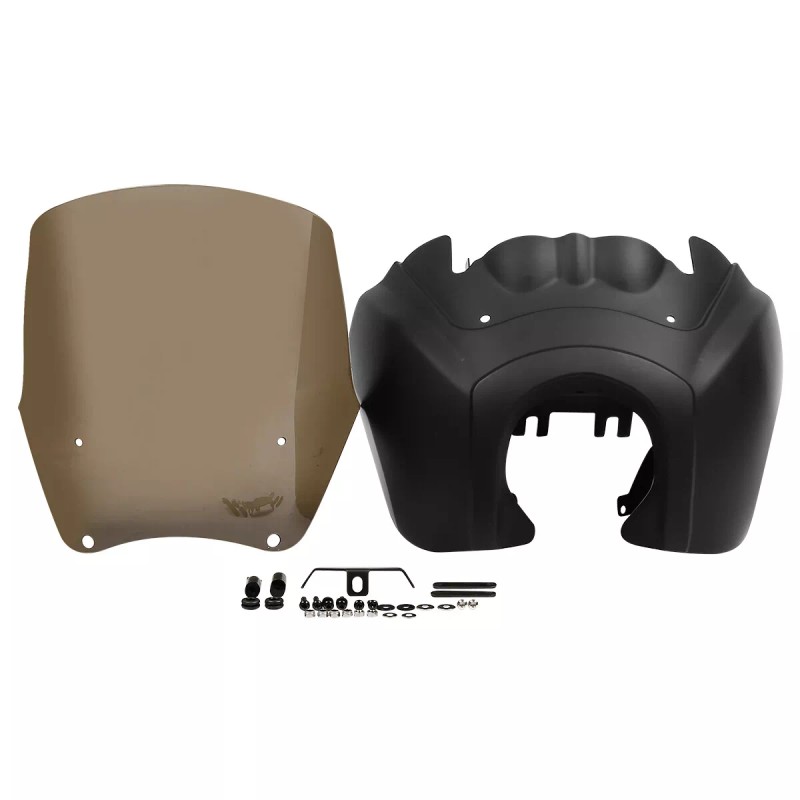 TCMT Front Headlight Fairing 15'' Windshield Fit For Harley Dyna