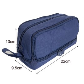 Ashuxxn Pencil Case Large Capacity Pencil Case with Large 4 Compartments Pencil Cases Stationery Desk Organiser Case Pens Pencil Case, navy, Fashion