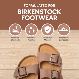 FORTIVO 4-in-1 Sandal and Shoe Cleaning Kit for Birkenstock – Premium Care Kit Safe for Leather, Suede, Nubuck & Cork - Includes Sealer, Protector Spray, Cleaner & Brush