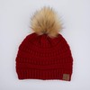 C.C HATSANDSCARF EXCLUSIVENSE UNISEX SOLIDA CRISTA SANEIE CON POM (HAT-43)
