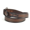 ARIAT Men's Arrow Tooled Floral Billit Belt, Black/Tan, 46