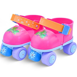 SMOOJOY Kids Roller Skates Girls and Boys Ages 2-6, Toddler Rollerskates Adjustable Quad Skate Shoes for Beginners