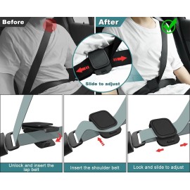 Unbranded/Generic 2PCS Adjustable Shoulder and Neck Seat Belt Adjuster Compatible with Automobiles