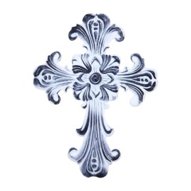 Castleore Easy Wall Hanging Home Decor Religious Christian Crosses for Wall | Best for Home, Office and As Gift | Size L 10.2 W 7.6 | (White Antique)