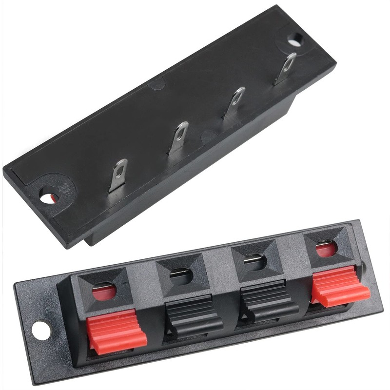 LRONG 4Pcs Jack Socket Spring Push Release Connector Speaker Terminal