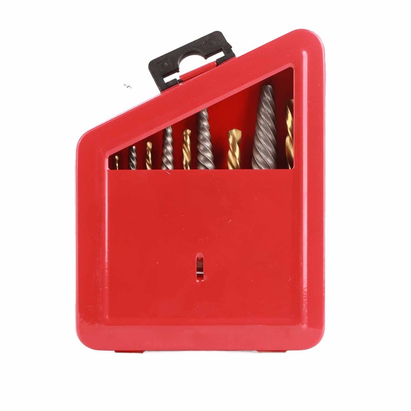 10PCS Screw Extractor and Left Hand Cobalt Drill Bit Set,