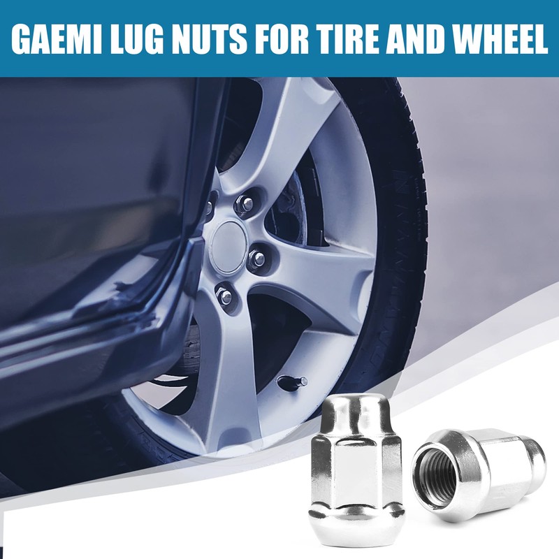 Gaemi M14x2 Lug Nuts,20 PCS Chrome Closed End Bulge Acorn