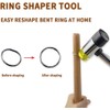 Jewelers Rubber Hammer Mallet with Wood Ring Mandrel Sizer Sizing