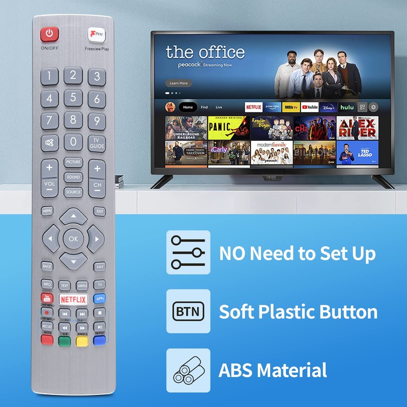 TCNOUMT Generic Replacement Remote Control Compatible for Sharp Aquos TV