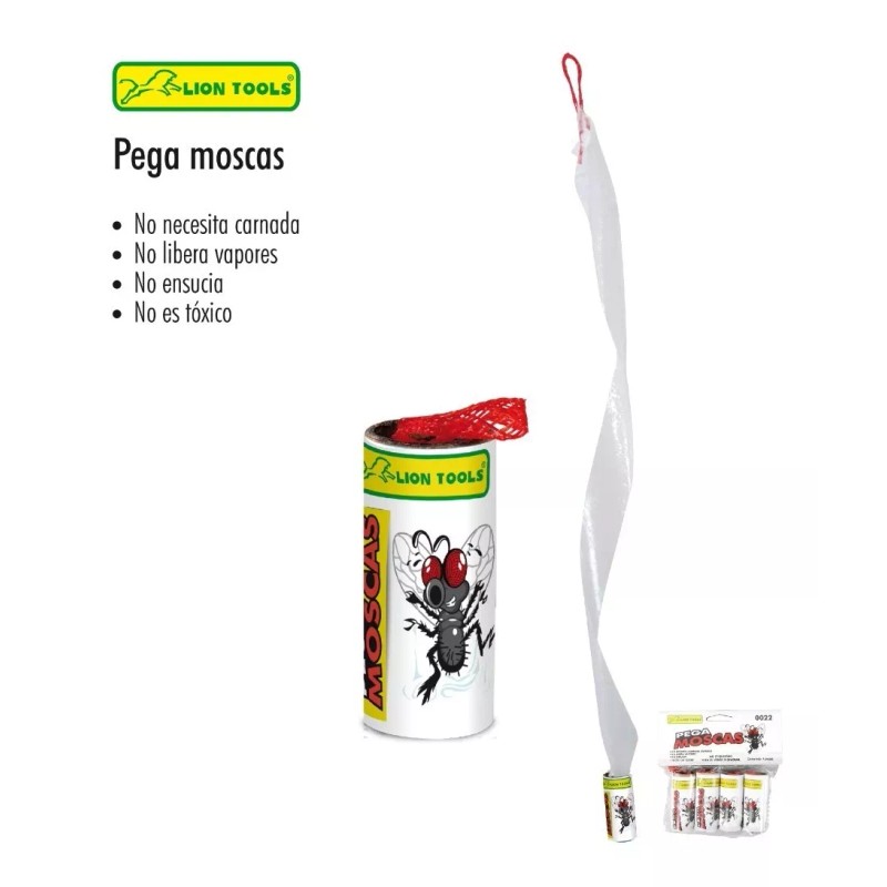 Pega Moscas Efectivos 4 Rollos Super Pegamento Lion Tools