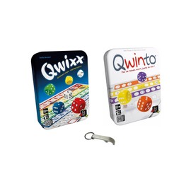 Blumie Shop Qwixx + Qwinto + 1 Bottle Opener: Dice Game, Ages 8+