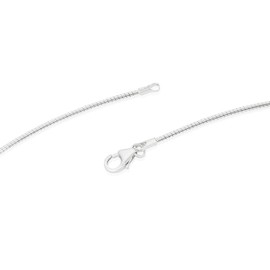 NKlaus 925 Sterling Silver Omega Hoop Tonda Chain Thickness 1.20 mm Wide, Sterling Silver