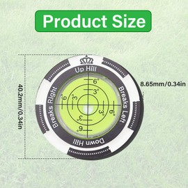 Premium Golf Green Reader Level Ball Marker with High Precision Putting Green Reading Aid Level Head Golf Marker With Bubble Level Portable Golf Ball Markers Golf Accessories Golf Gifts (Pattern 1)