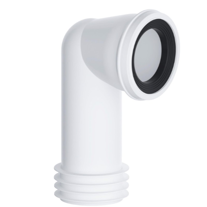 Hulthor 90° Bent WC Pan Connector – Universal Toilet Waste