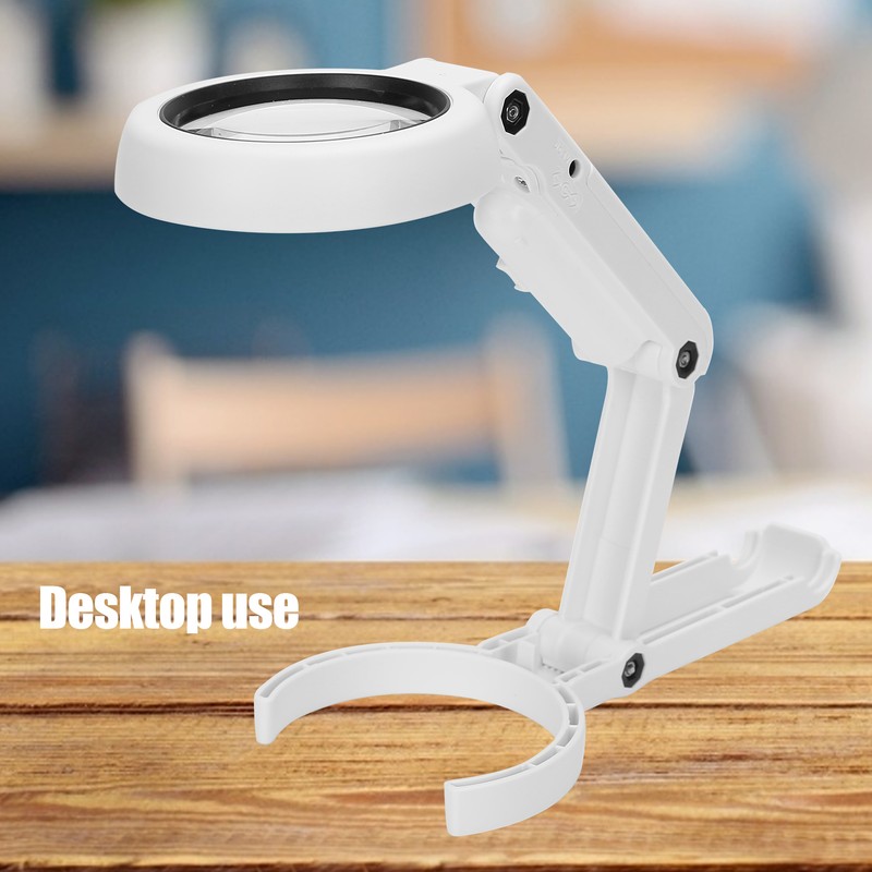 Desktop Handheld LED Magnifier 7X USB Battery Powered Reading Magnifying