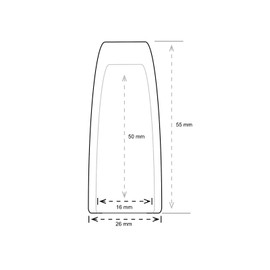 deetech WS-55 Microphone Windscreen 55 x 26 x 16 mm for Conference / Condenser Microphones Diameter 16-20 mm Black
