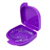 TGYDRT Purple Retainer Box, Orthodontic Dental Case with Vent Holes,