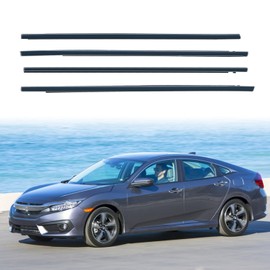 B.ZSSY Weatherstrip Window Molding Trim Seal Compatible for 2016-2021 Honda Civic 4 Door Sedan Replaces 72450-TEA-T01,72410-TEA-T01,72910-TEA-T01,72950-TEA-T01