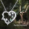 VONALA Mother's Day Gifts for Mom NecklaceTwo Pandas 925 Sterling