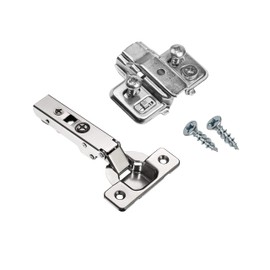 Rok Titus Kitchen Cabinet Hinge with 3mm Mounting Plate 110 Degree Frameless Euro Full Overlay-FL3 Concealed T45S0M110 + TCCA3MMP Kit (25, Full Overlay-FL3)