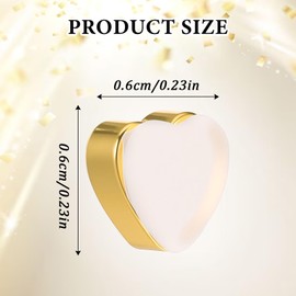 Shimmeroo 12 Pcs Silicone Flat Earring Backs for Studs, Clear Comfort Design, Earring Backs Replacements for Heavy Earrings Heart Shape