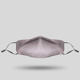 22Silk Mulberry Silk Face Mask Fashionable, Reusable & Adjustable Women’s Face Mask, 3D Chin Design for Flattering Fit & Comfort, Breathable, Cooling 100% Grade 6A Silk (Grey)