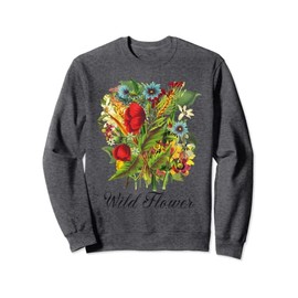 Wild flower Nature Elegant Botanical Vintage Wildflowers Sweatshirt
