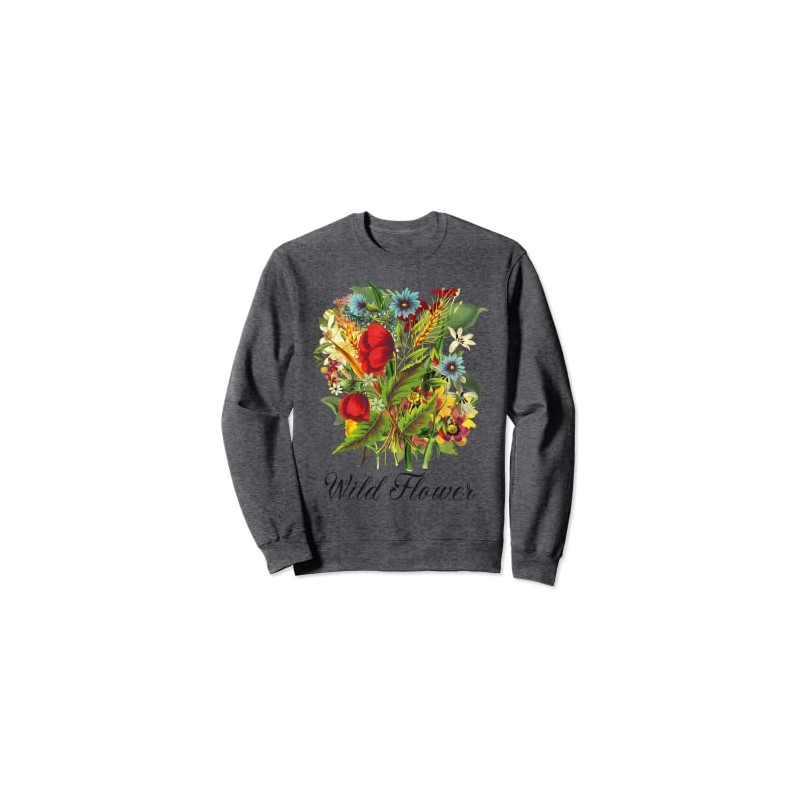 Wild flower Nature Elegant Botanical Vintage Wildflowers Sweatshirt