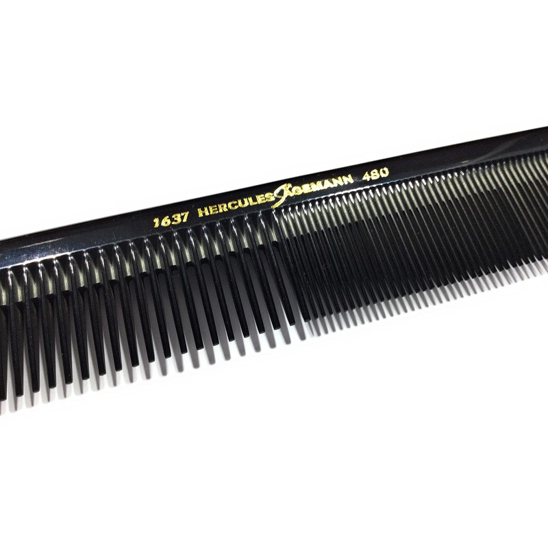 Hercules Sägemann 1637-480 Professional Hair Cutting Comb, Natural Rubber Hair