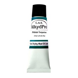 C.A.S. Paints AlkydPro Fast-Drying Oil Color Paint Tube, 37ml, Phthalo Turquoise