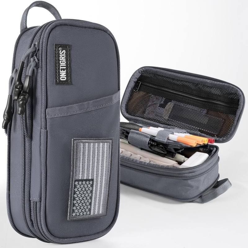 OneTigris Pencil Case, Large Capacity, Pencil Case, YKK Zipper, Simple,