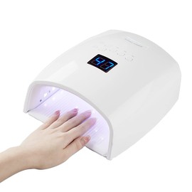 UV Led Nail Lamp, Nail Dryer, 66W Rechargeable Led Nail Light, 4 Timer Setting Sensor and LCD Display, Professional Led Nail Lamp for Gel Polish