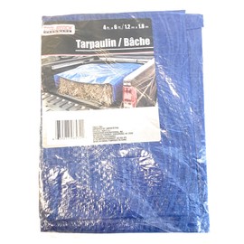 Tool Bench Hardware 4' X 6' Blue Tarp Tarpaulin