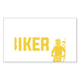 CafePress Mountain Biker Gets Dirty Mountain Biking Sticker Rectangle Bumper Sticker Car Decal
