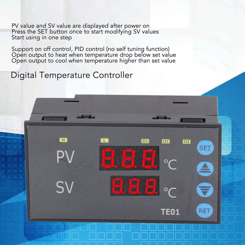 Digital Temperature Controller DC24V ‑50~120℃ Thermostat Regulator High Accuracy Control