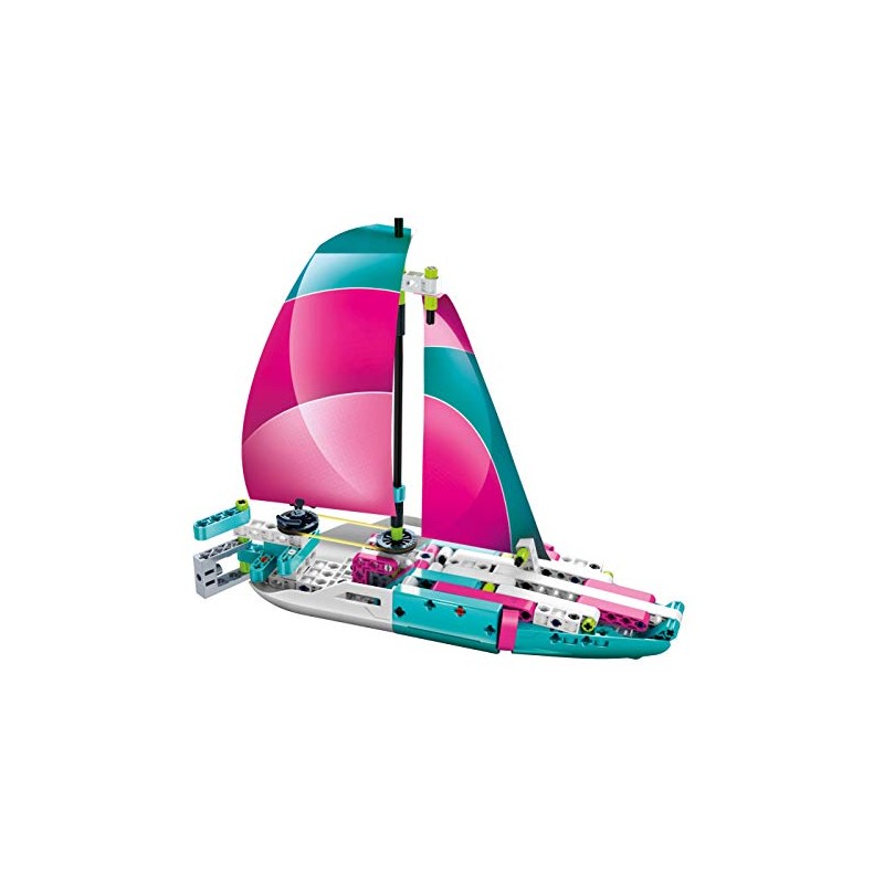 Clementoni 61878 Lab-Sailing Yacht and Speedboat, Multi-Colour