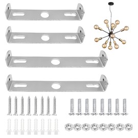 4PCS Ceiling Light Bracket, Ceiling Hook for Pendant Light, Stainless Steel 90mm and100mm Pendant Light Fitting Kit with Screws, Chandelier Hook, Chandelier Bracket with Screws for Home Office Install