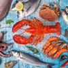 Tischdeko Pack of 20 Napkins Seafood Lobster Crab Fish