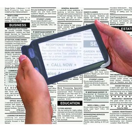 Aidapt Large Area Easy Hold Flat Sheet Magnifier with 2X Magnification and 245x150mm Viewing Area for Reading Small Print Aid