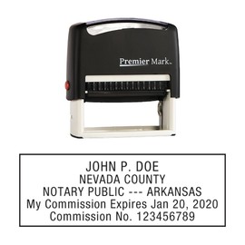 Arkansas Notary Self-Inking Rubber Stamp - Meets State Specifications