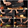 AILUROPODA Pizza Cutter Rocker with Protective Case with Walnut Handles