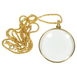 HTS 212C0 3x Gold Pendant Magnifier With 36" Necklace