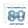 happy 80 80th Birthday Husband Card age (envelope included)
