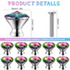 Jetec 20 Pcs Crystal Drawer Pulls Cabinet Knobs 30mm Diamond